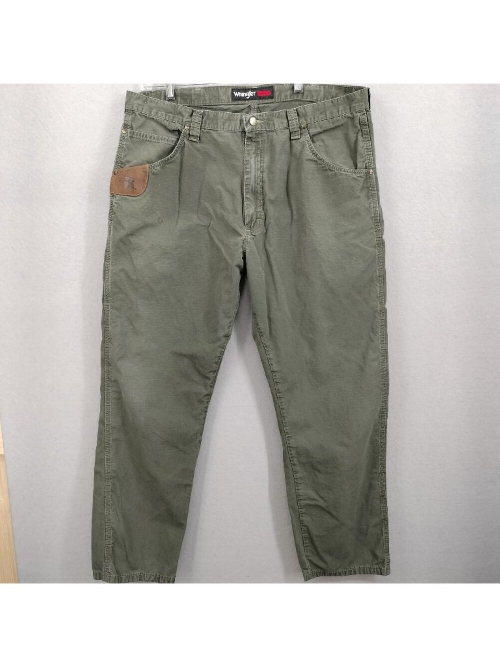 Wrangler Riggs Men 40x32 Workwear Pants Olive Green Ripstop Cargo Ranger Utility